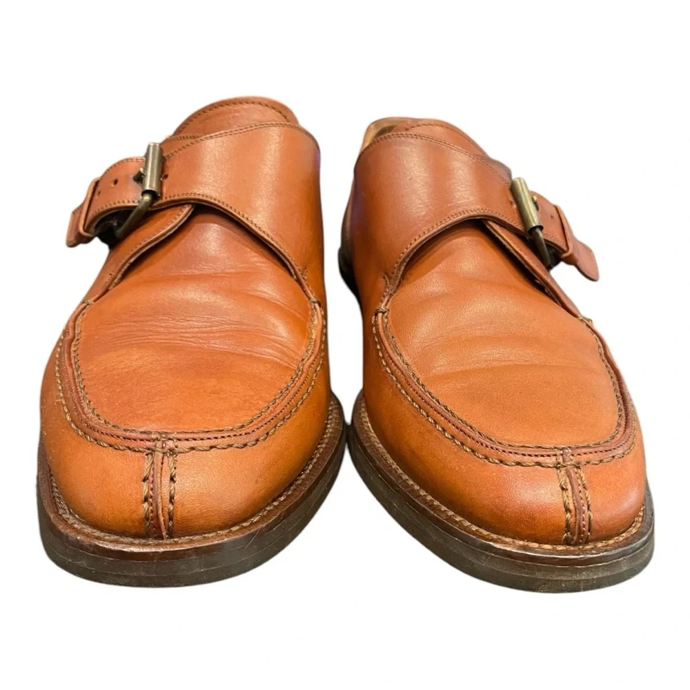 Cole Haan‎ Monk Strap Brown Leather Slip On Dress Shoes Size 8.5